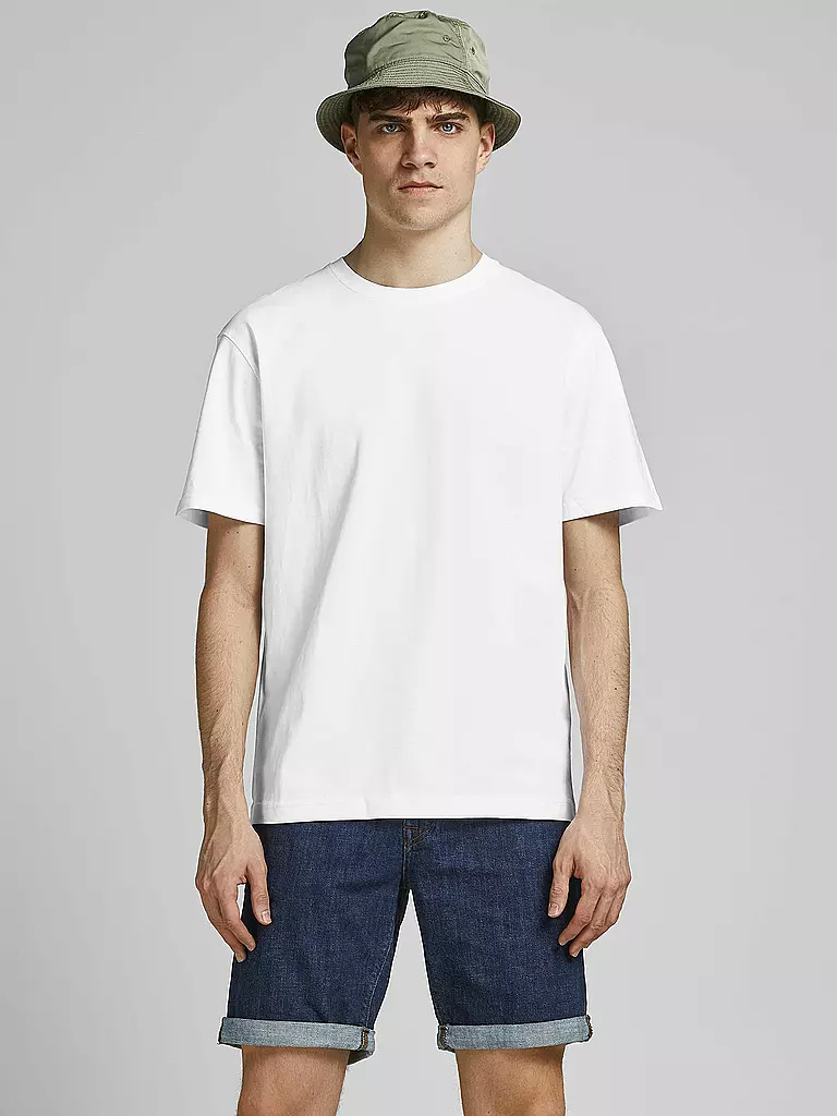 JACK & JONES T-Shirt JJERELAXED  weiss