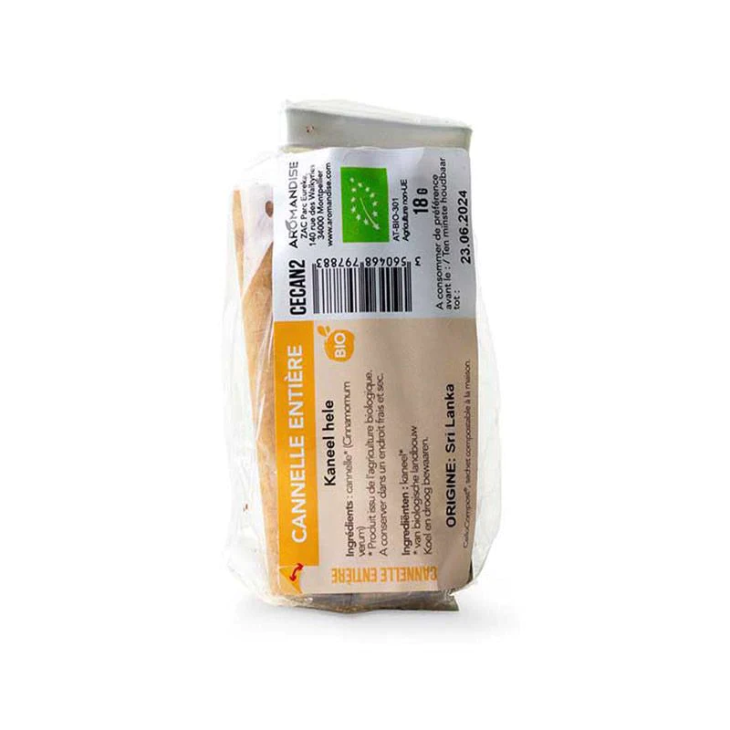 Cannelle entière de Madagascar bio - 18 g Aromandise