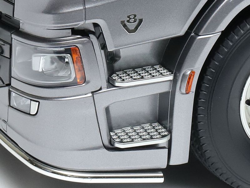 Tamiya Lastwagen Scania 770 S 8x4/4, Bausatz, 1:14 4-Achs Sattelschlepper mit 3-Gang Getriebe