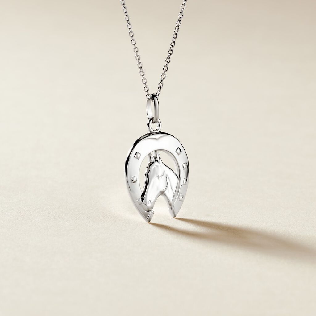 Pendentif Dua Argent Blanc