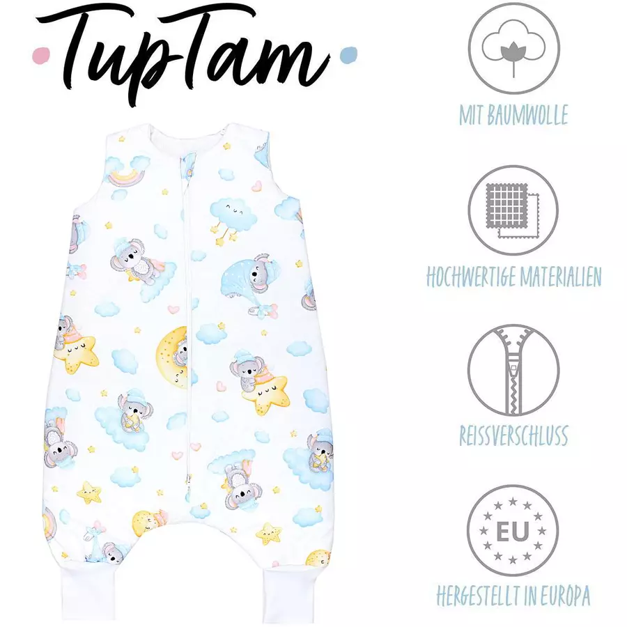 TupTam Baby Winter Schlafsack mit Beinen blaugelb