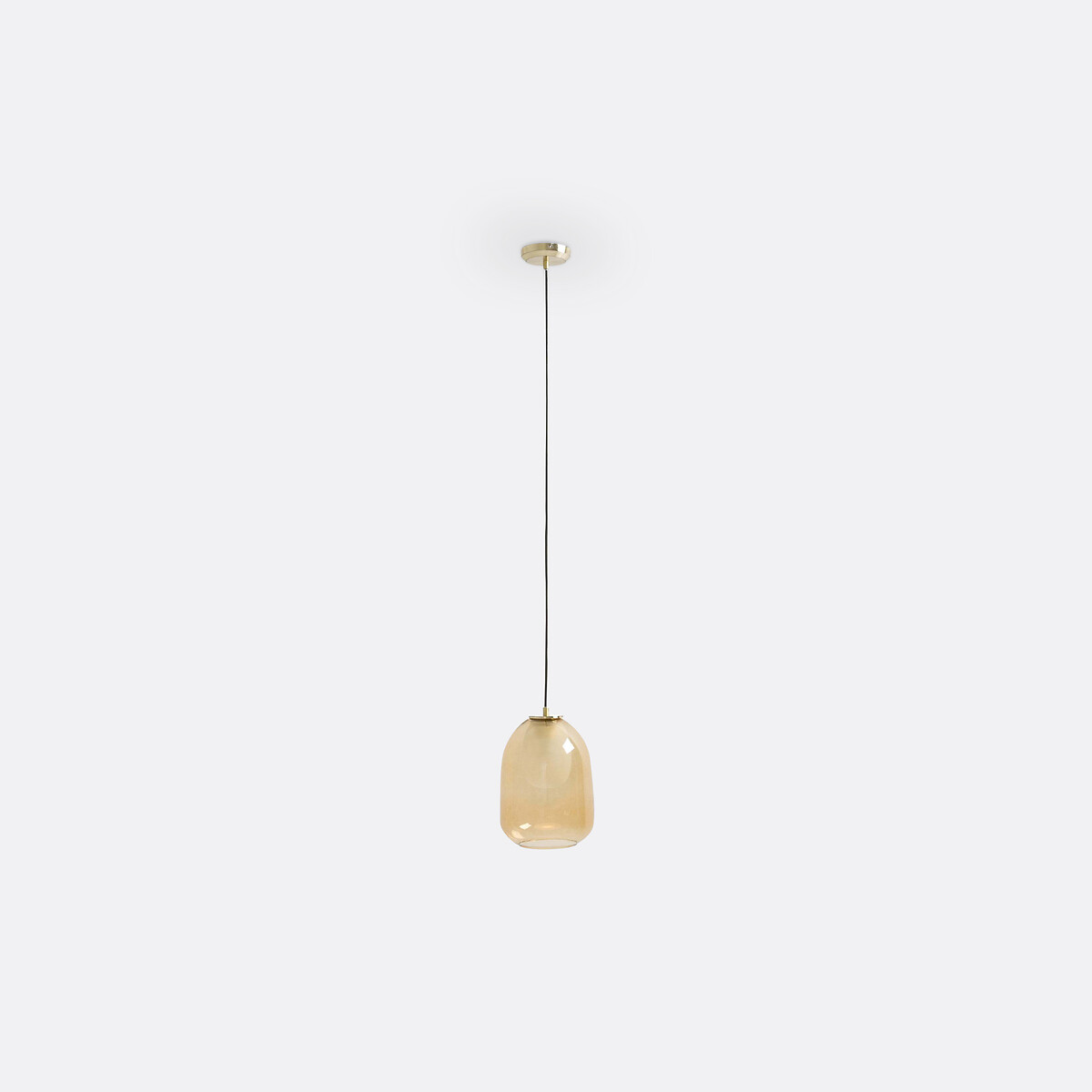 LA REDOUTE INTERIEURS<br>Luminária pendente em latão e vidro âmbar Ø20 cm, Bumble