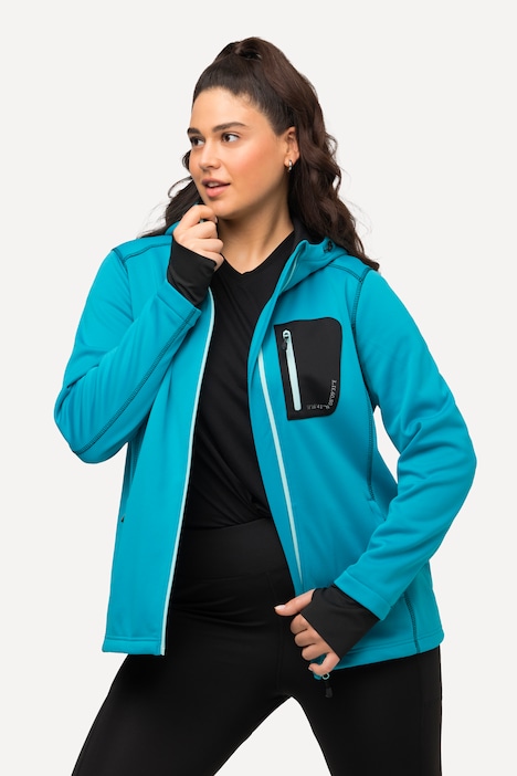 HYPRAR Sweatjacke, Reflektordruck, Kapuze, Daumenloch