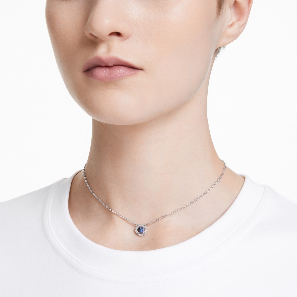 Collier Swarovski Angelic argenté bleu