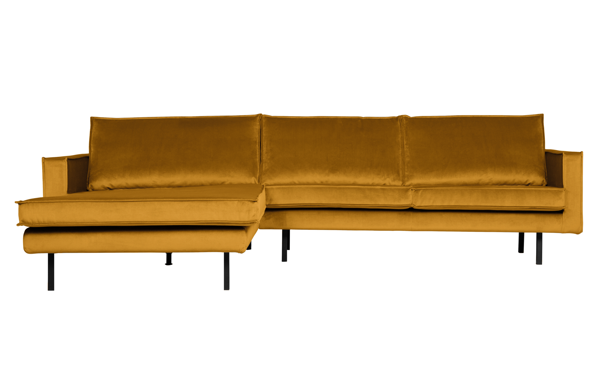 BePureHome chaise longue Rodeo velvet Links - Oker