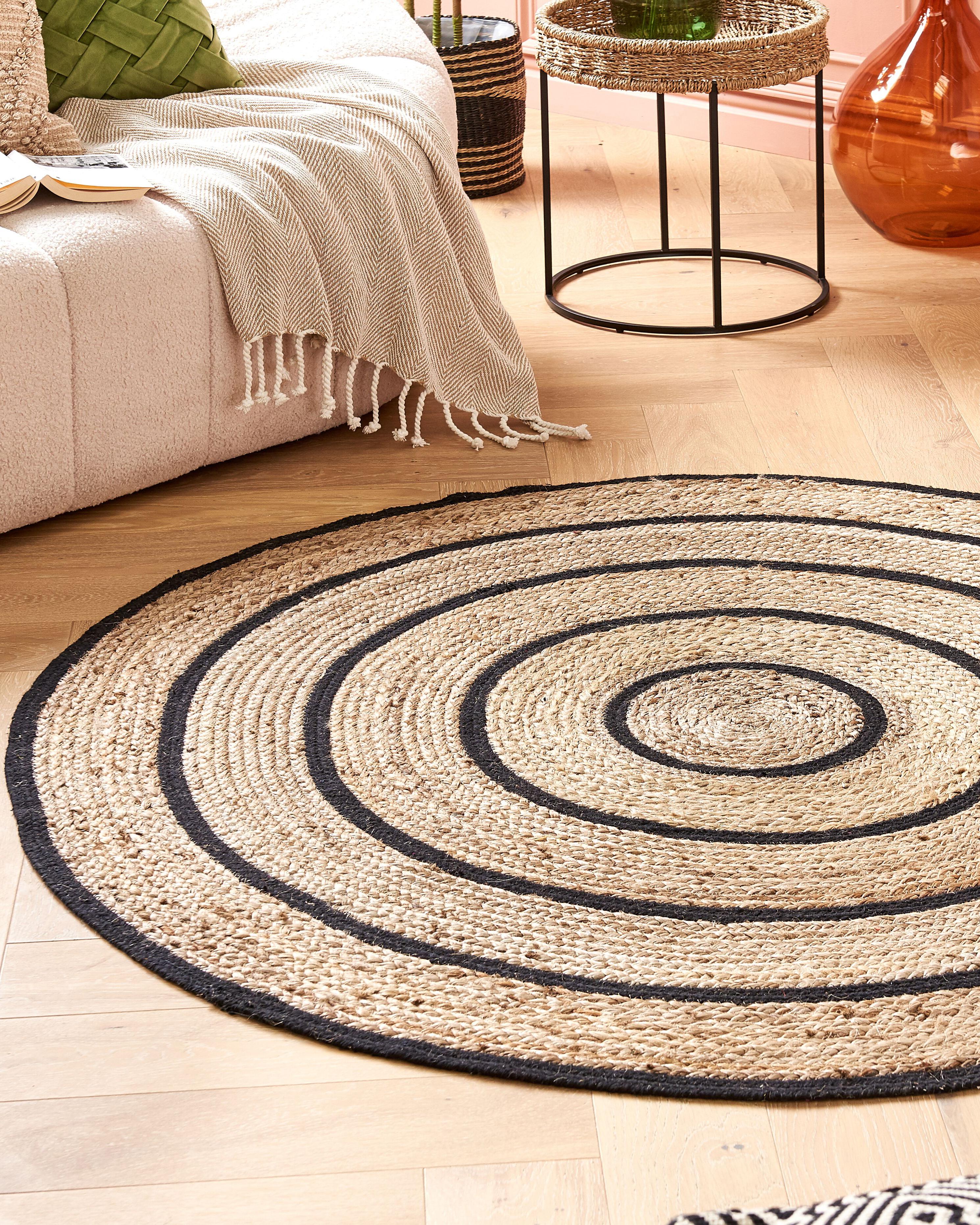 Vloerkleed BUKSE Beige ø 140 cm Jute