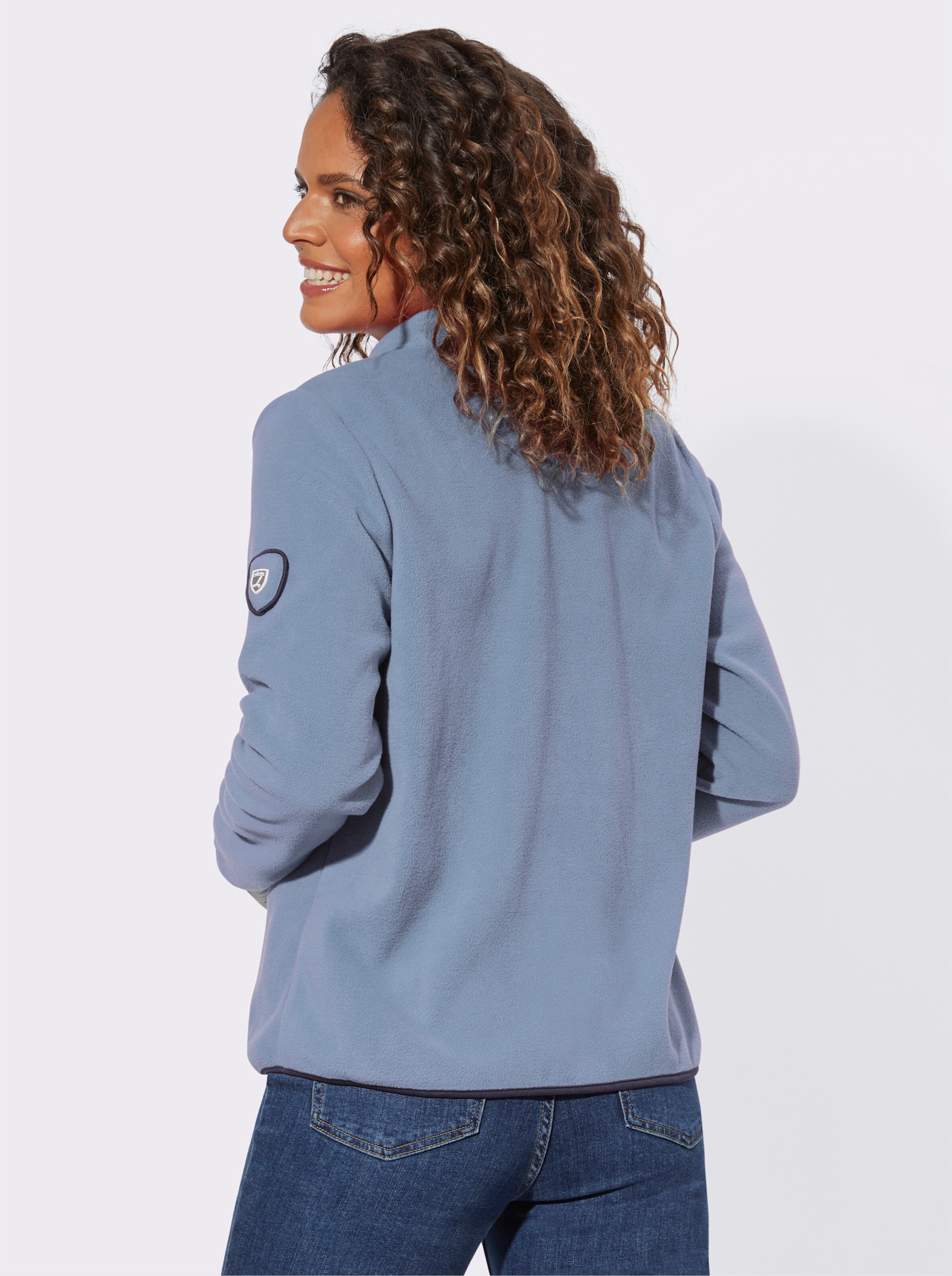 Fleecejacke mit Stickerei