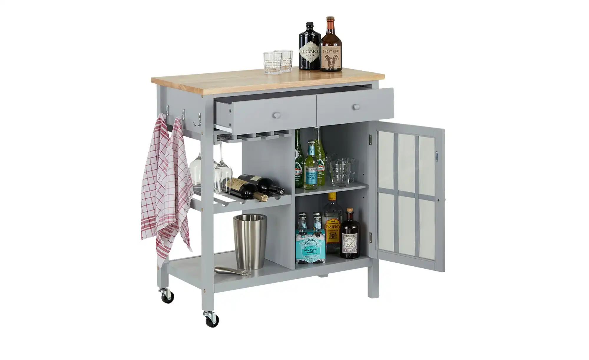 Servierwagen in Landhaus-Optik Butcher