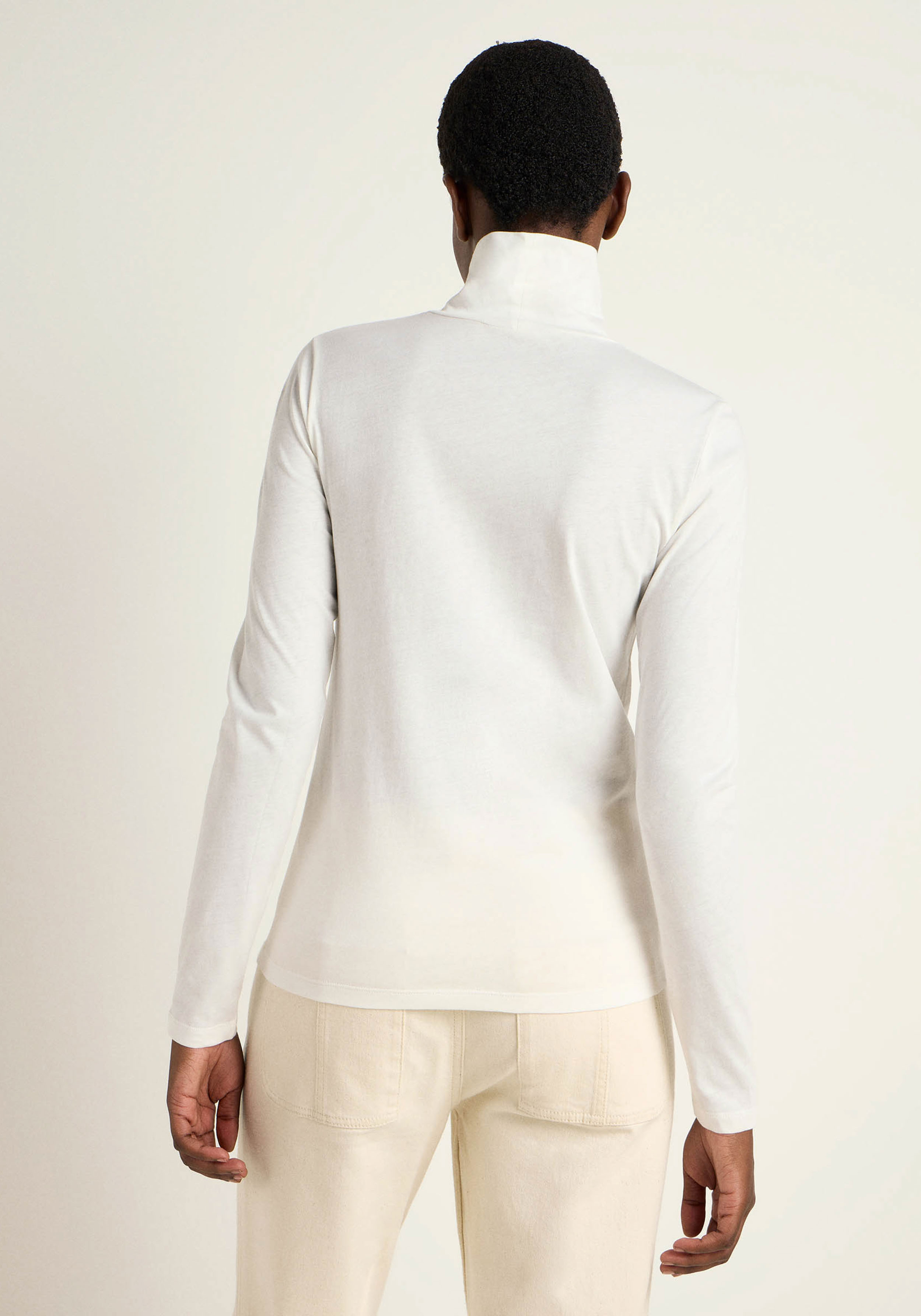Lanius Rollkragenshirt Off White