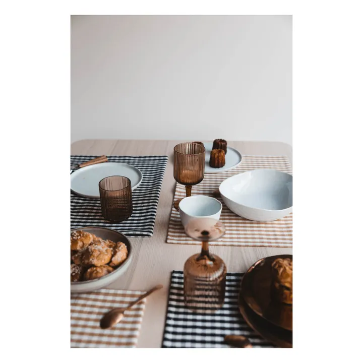 Gabrielle Paris Set de table Vichy | Camel