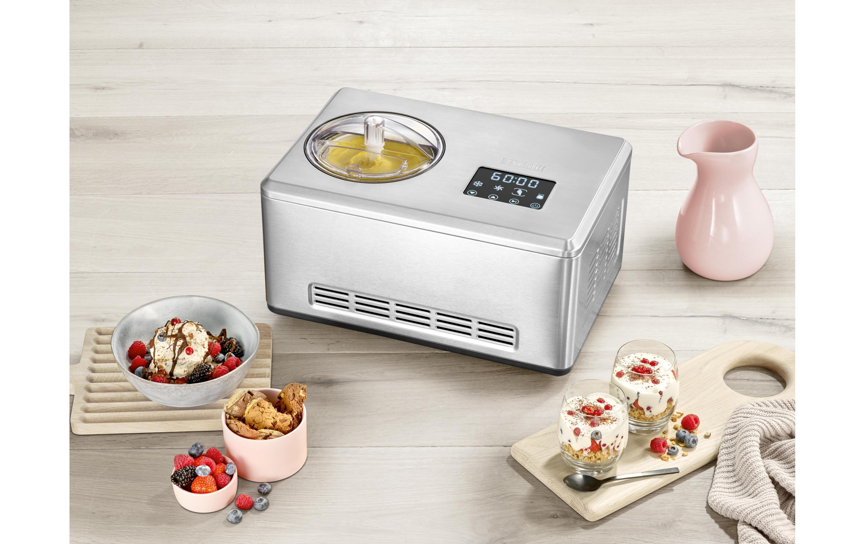 Glacemaschine EZ 7406 2 l, Silber<br>Eismaschine mit Joghurtfunktion