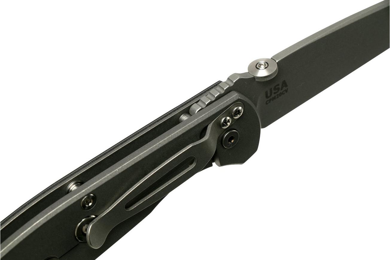 Rick Hinderer Firetac Spanto Acid Stonewash, Working Finish Grey Black G10, zakmes