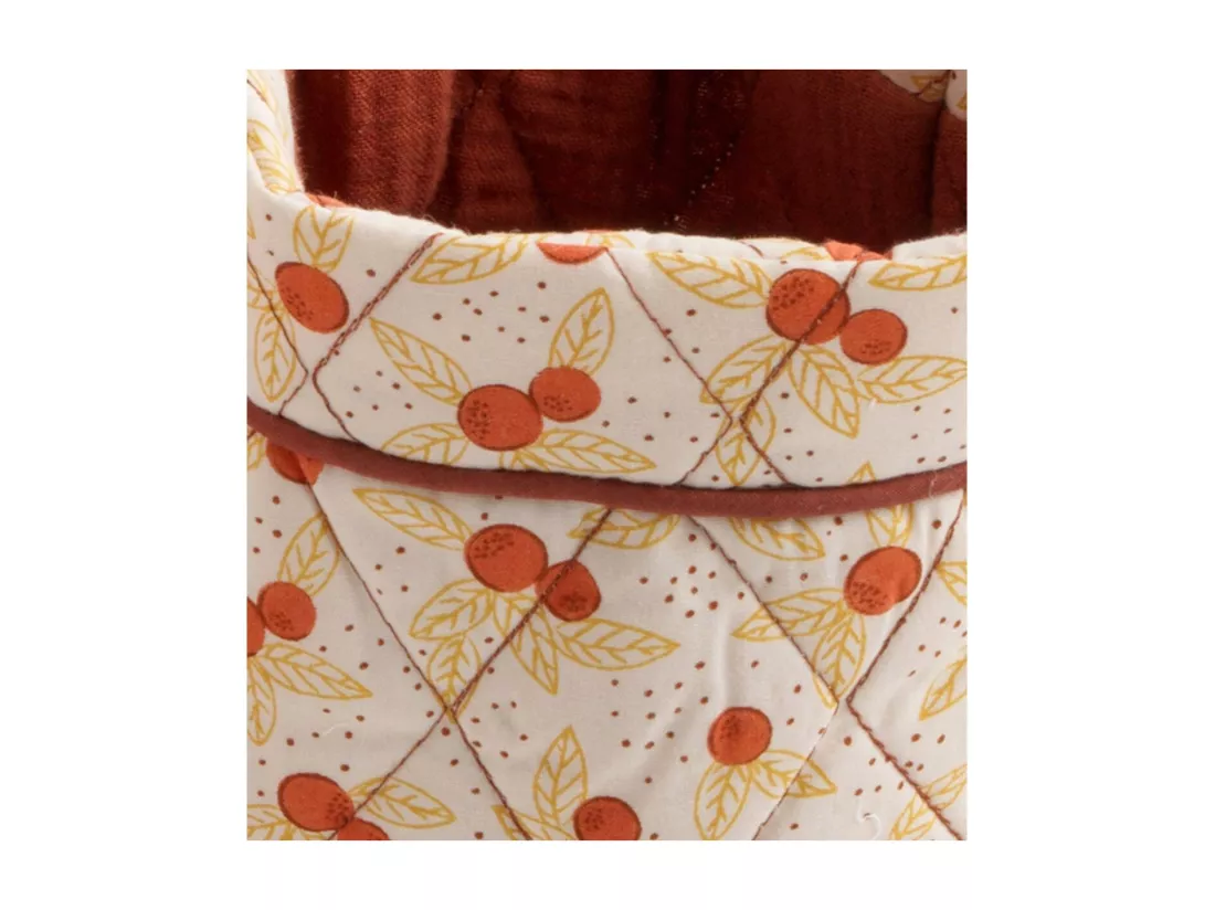 Lot de 3 panières gigognes en coton rose