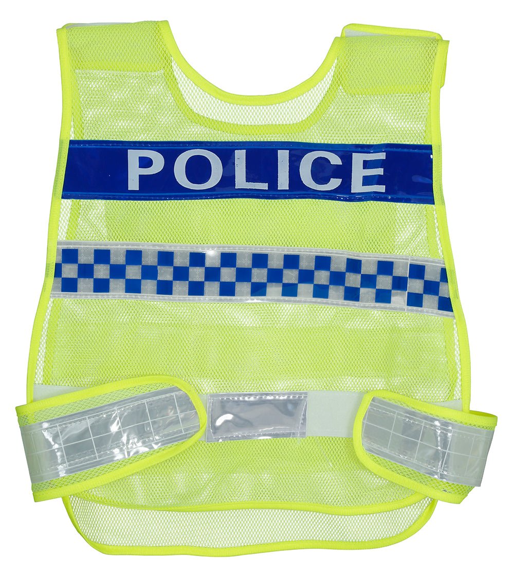 Politie Vest Blauw Geel