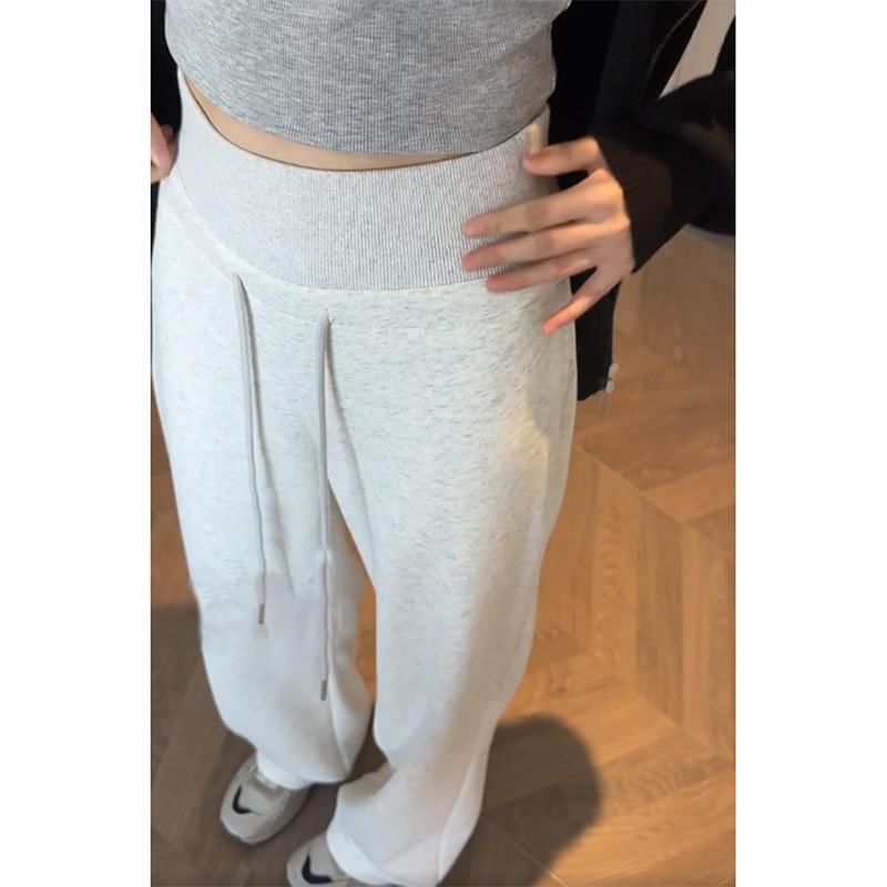 Dreamkura - Effen wijde broek met trekkoordtaille