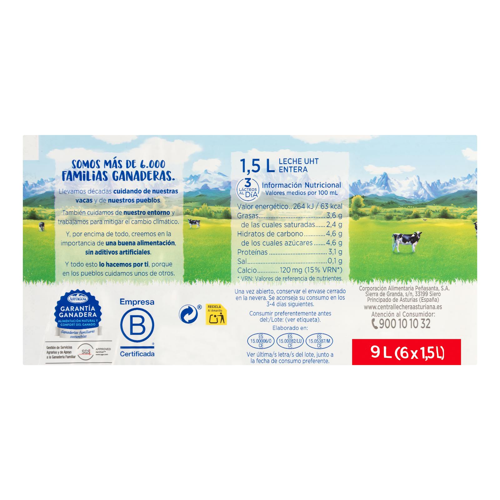 Lait entier asturien