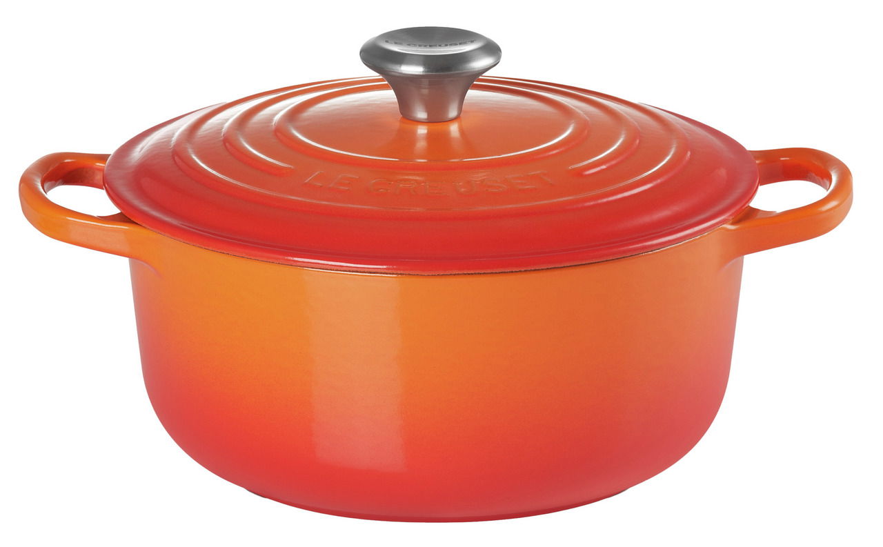 LE CREUSET Bräter Rund 28cm Ofenrot SIGNATURE