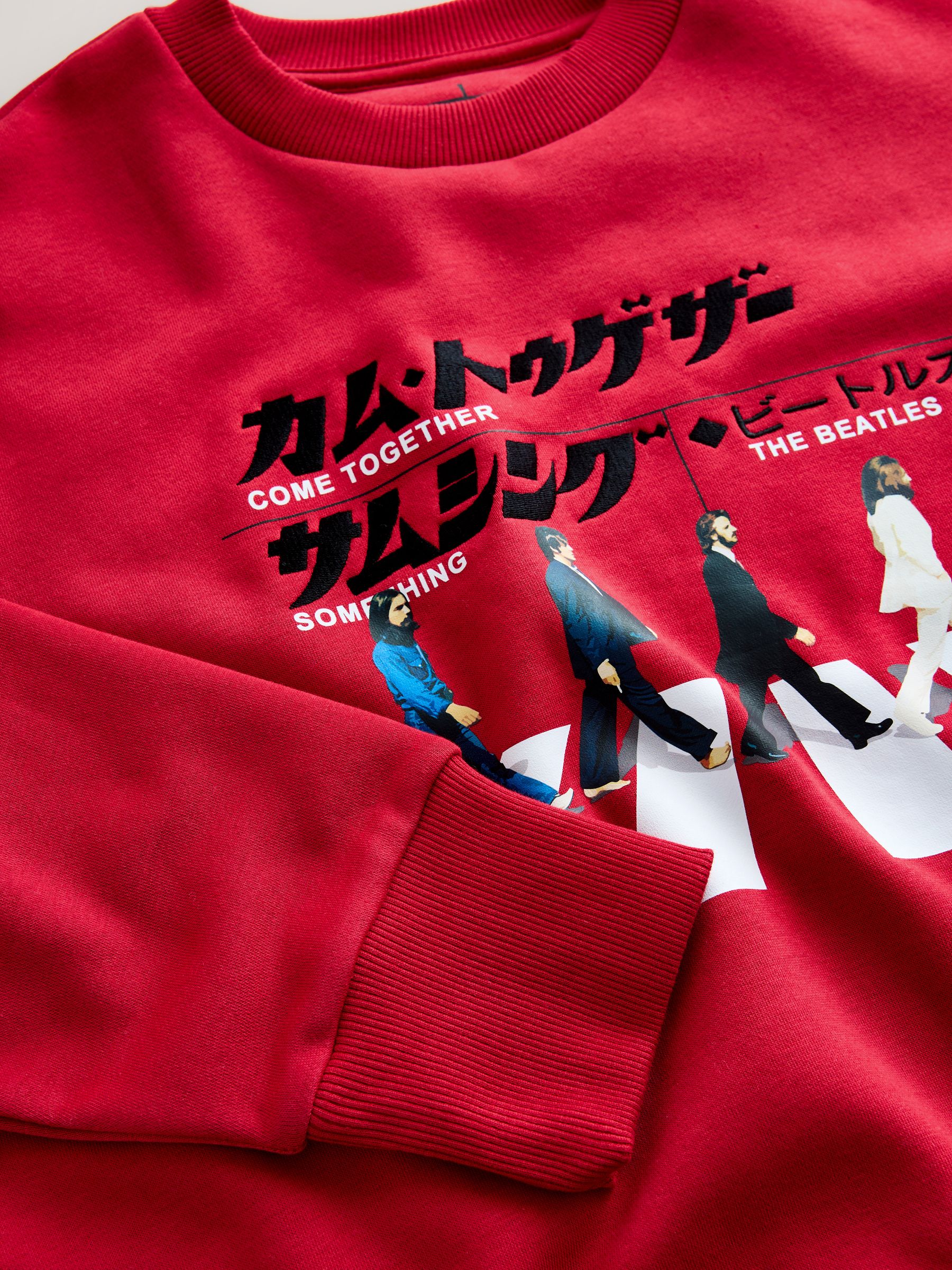 Kersrood - Official Beatles License Japanese Back Graphic Crewneck Sweatshirt
