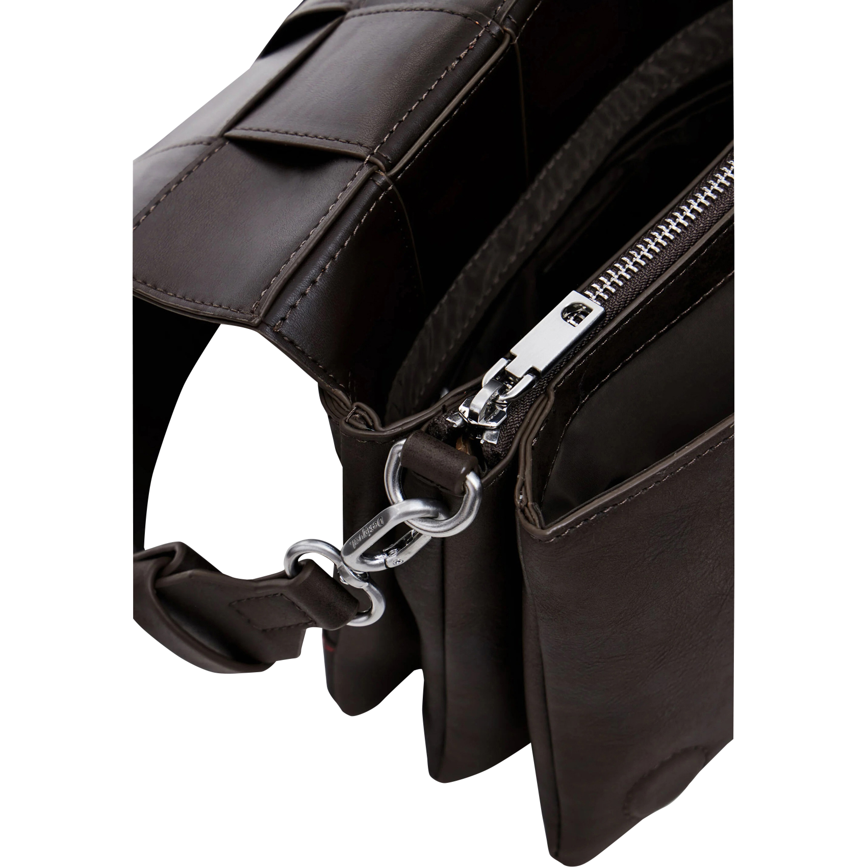 Sac tressé effet cuir | Marron
