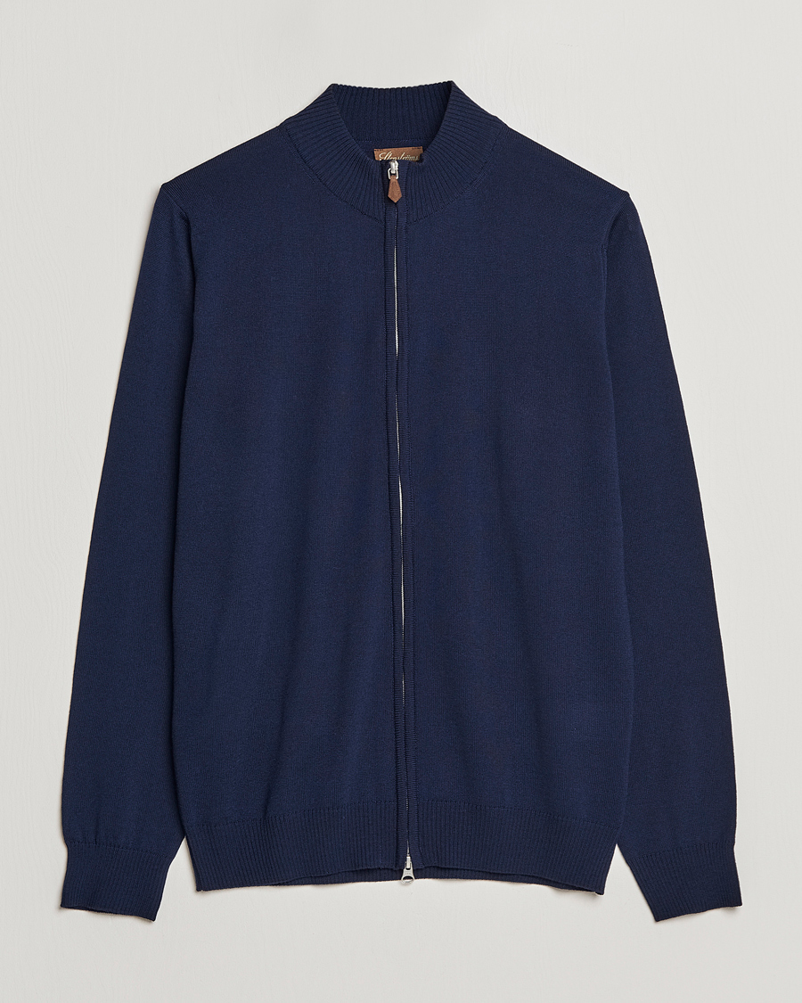Stenströms Merino Full Zip Navy