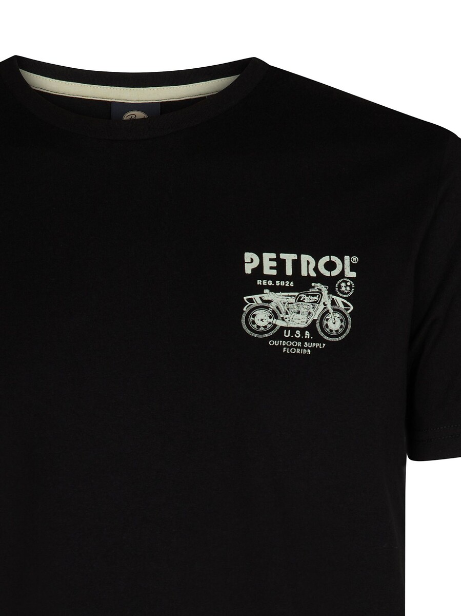 INDÚSTRIAS PETROLÍFERAS<br>Camiseta casual com logotipo nas costas