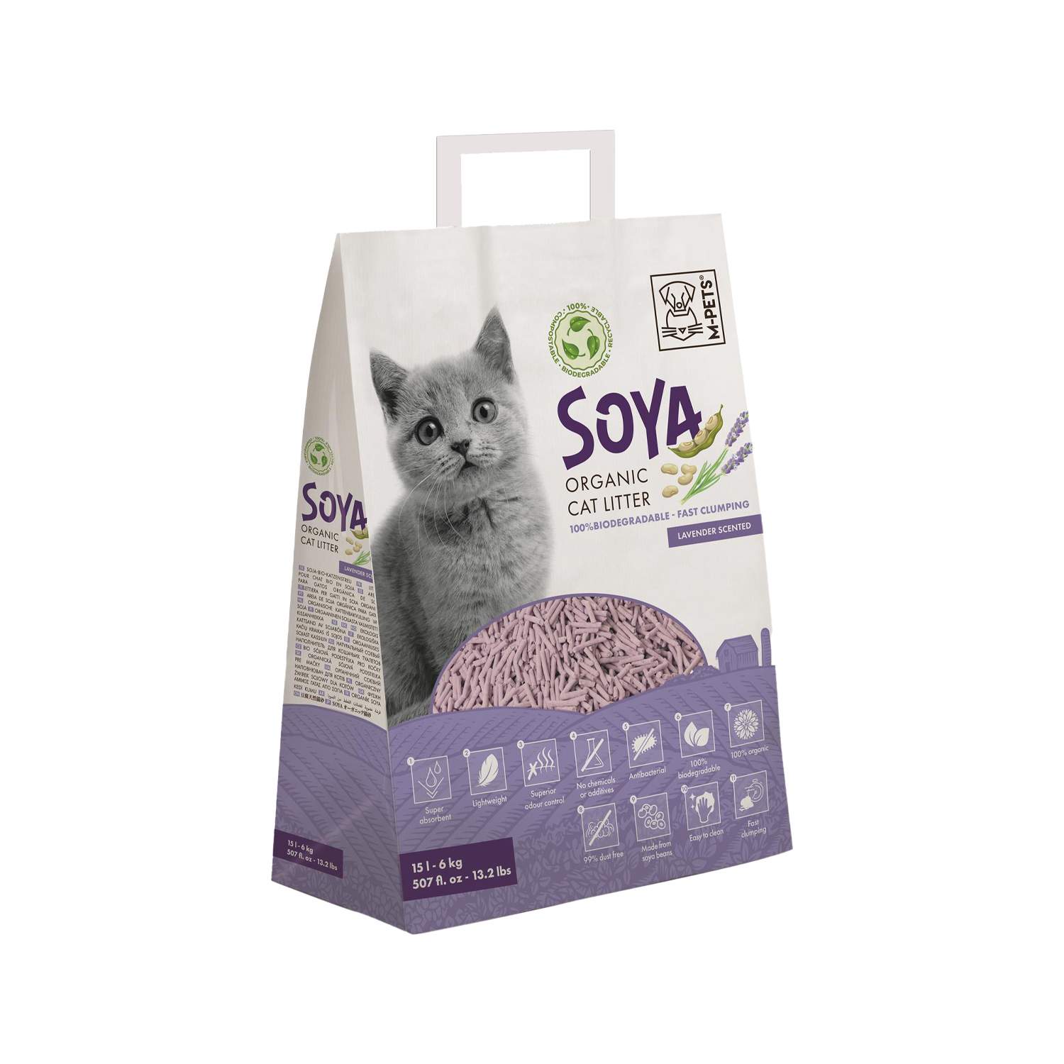 M-PETS Soya Kattenbakvulling Organisch