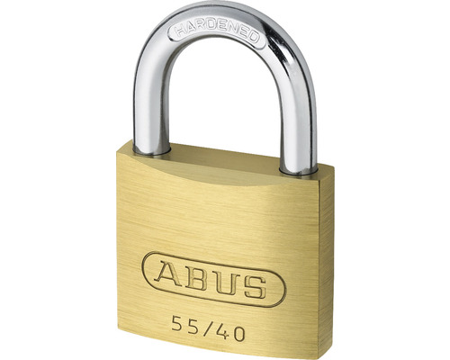 Abus 55/40 messing hangslot, 40 mm, gelijksluitend