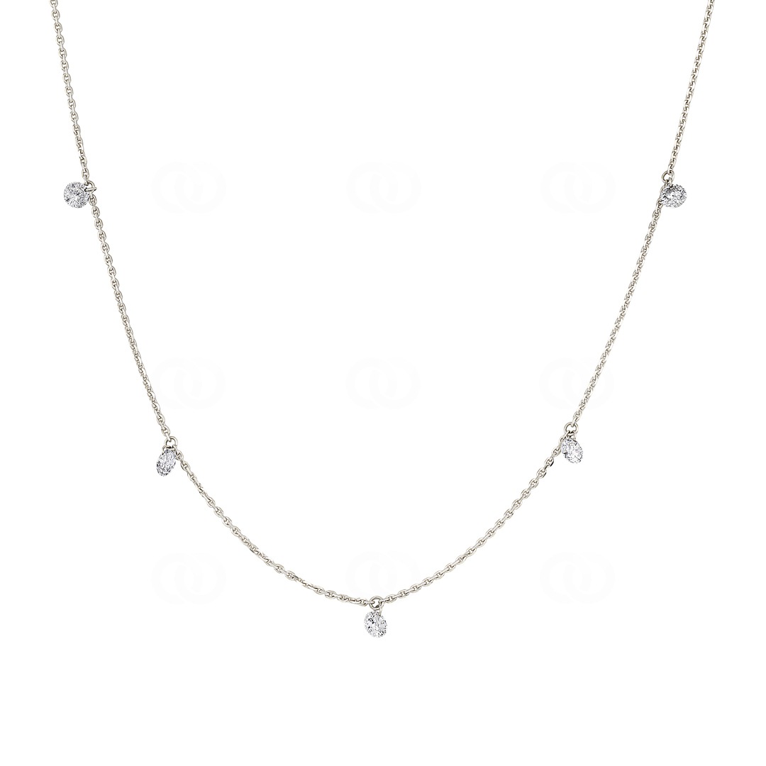 Collier mit Anhänger 750/18 K Weissgold mit Diamanten 0.50 ct H/si by CHRISTIAN