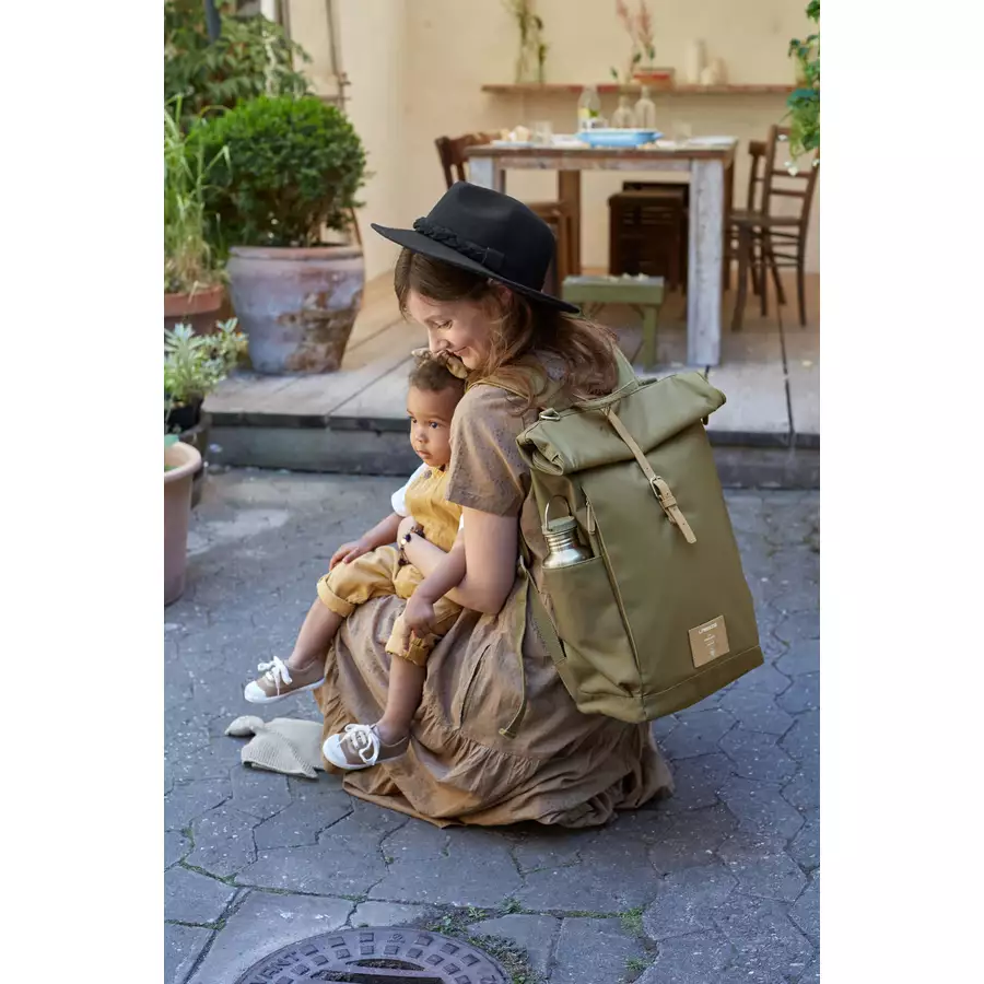 LÄSSIG Wickelrucksack Rolltop Backpack olive