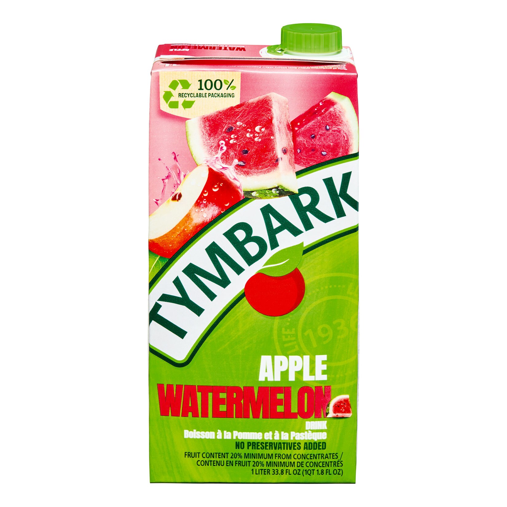 Tymbark Apfel-Wassermelone 1 Liter, 12er Pack