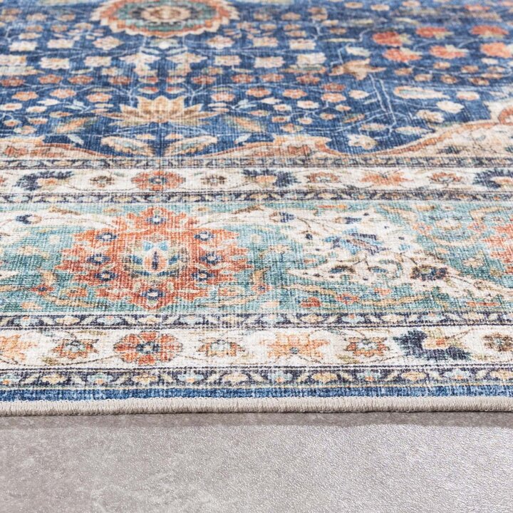Binnen- en buitenkleed - Kairo Medaillon Donkerblauw/Terra