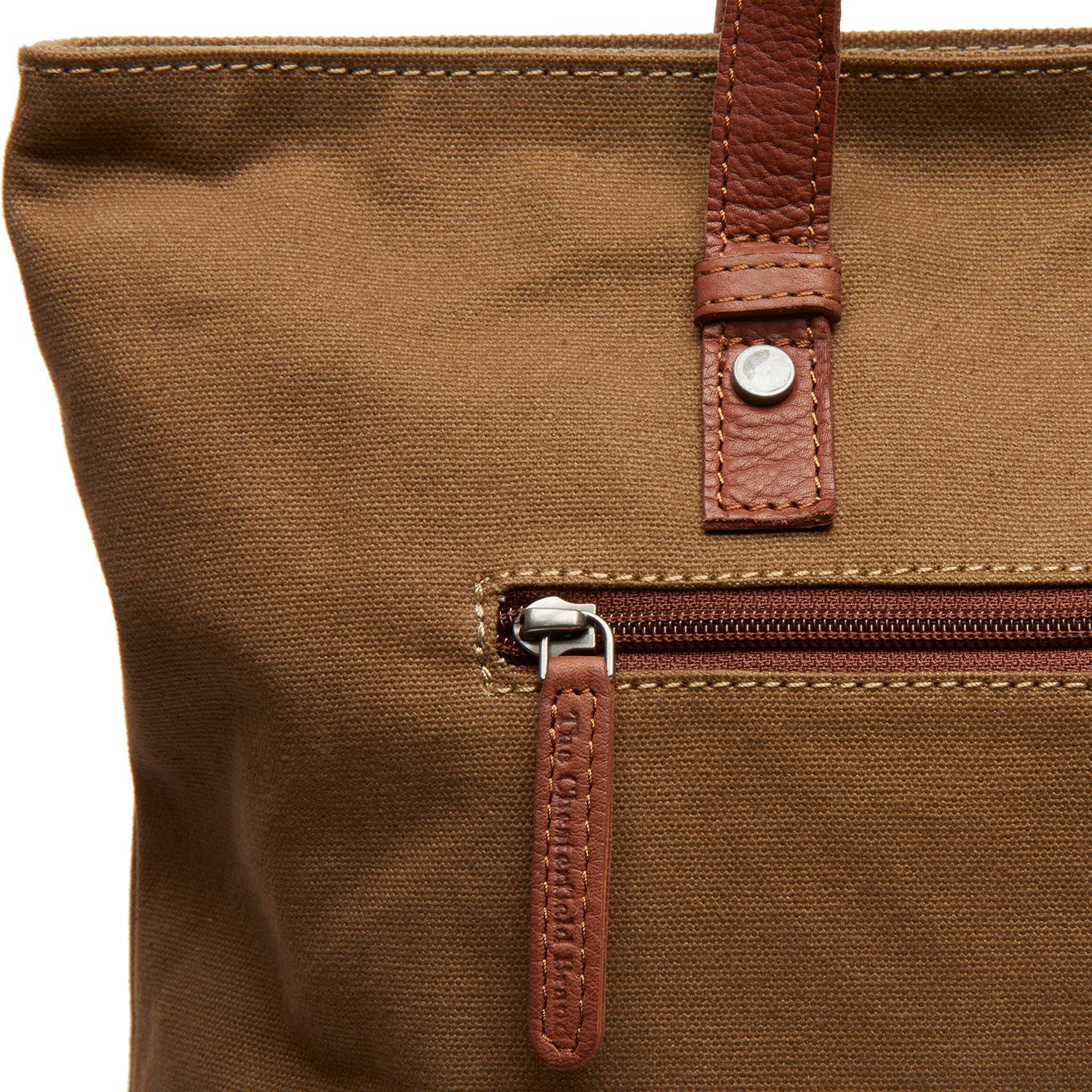 The Chesterfield Brand Alicia Washed Canvas Shopper olive green