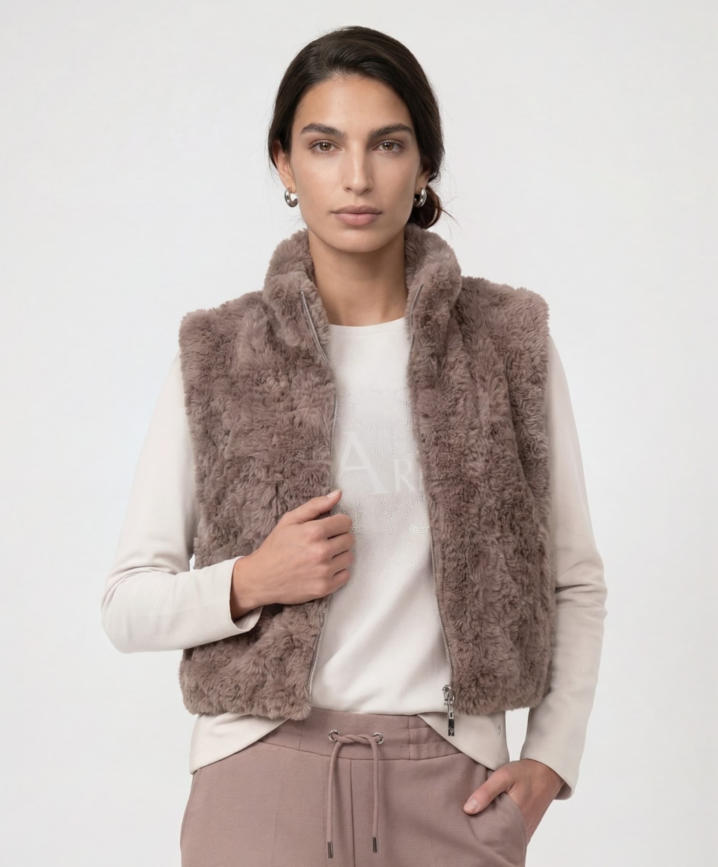 Monari Dames gilet beige