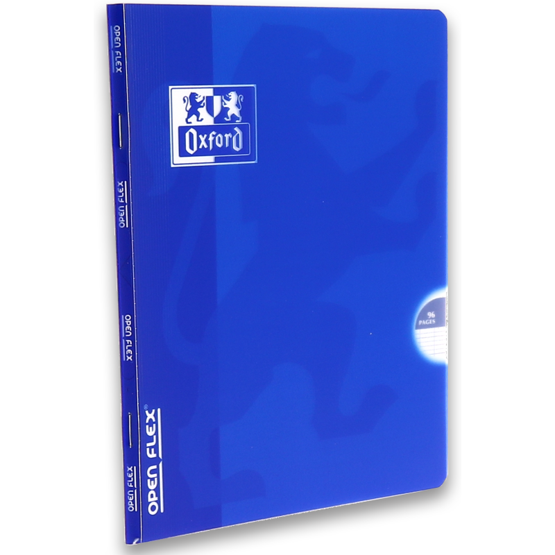 Cahier Oxford Openflex Agrafe 170X220 96P Optik P. Seyes Polypro Bleu
