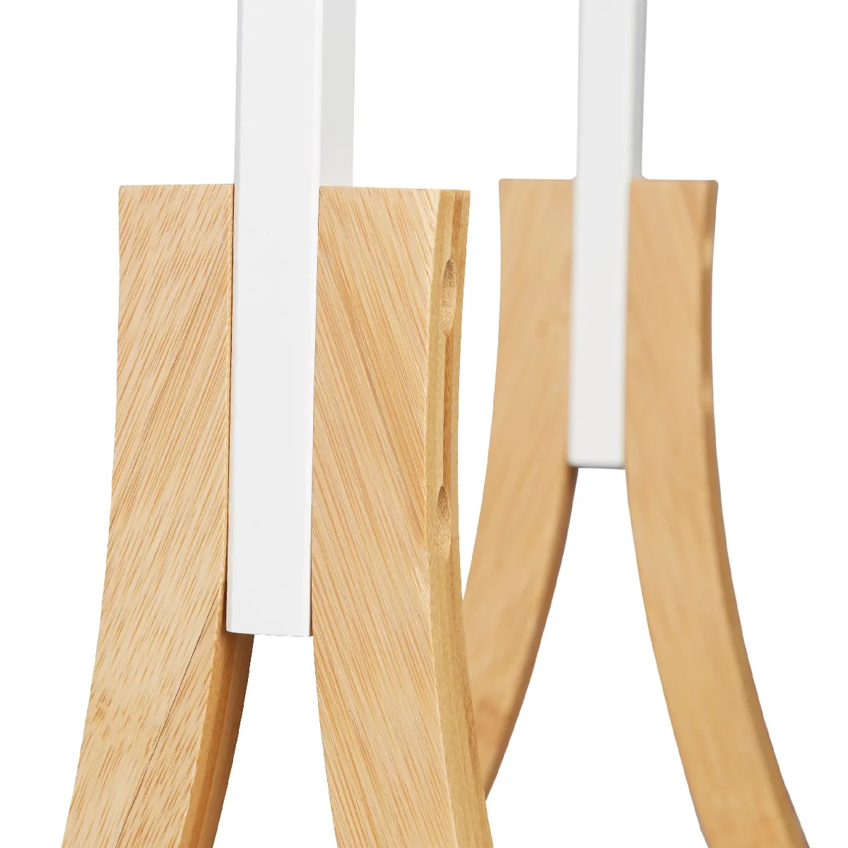 Helloshop26 Porte-serviettes sur pied bois blanc