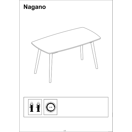 Nagano spisebord - olieret egefinér