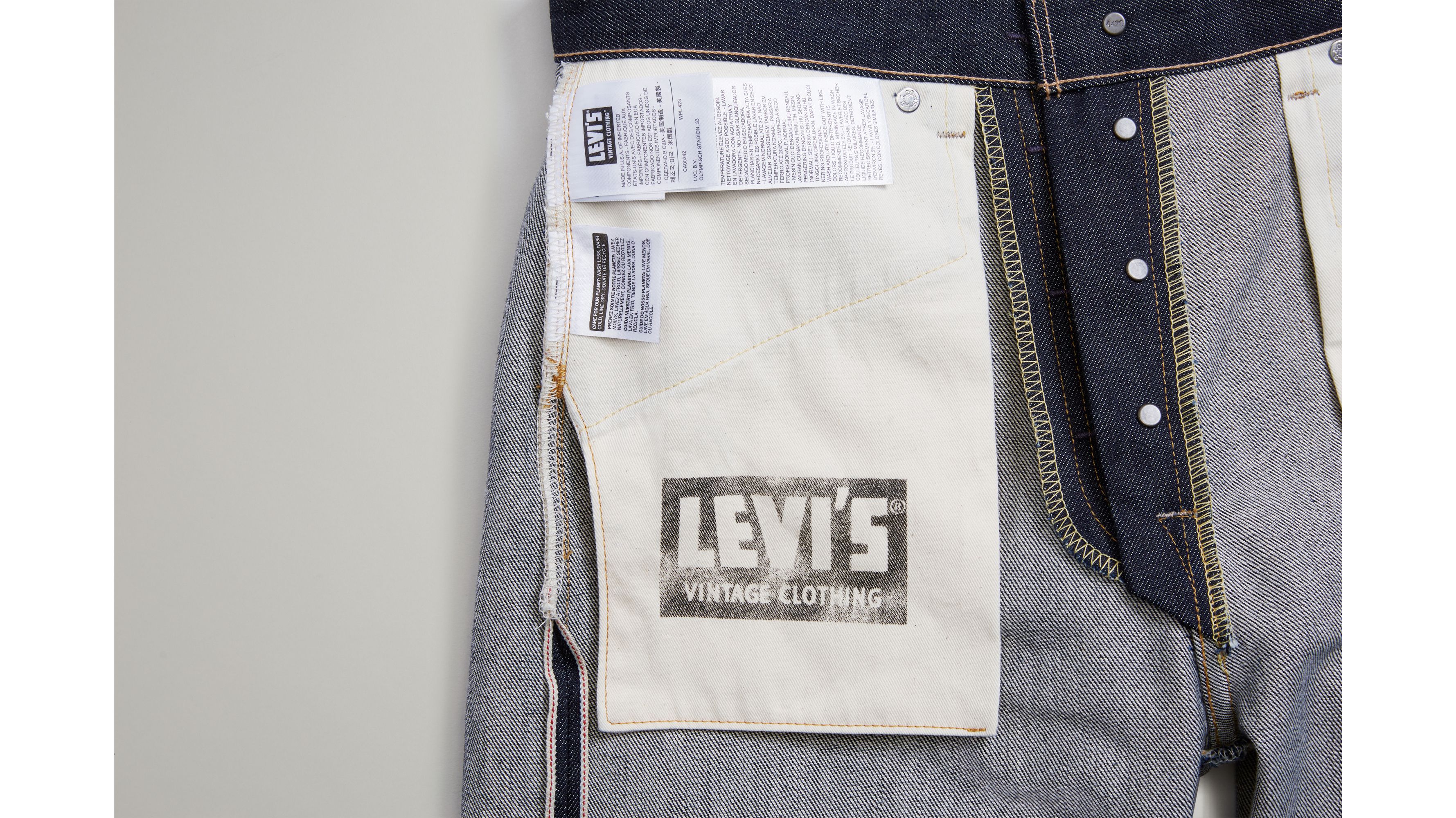 Jean 501® 1966 Levi's® Vintage Clothing - Dark Indigo Organic 1966 - Bleu
