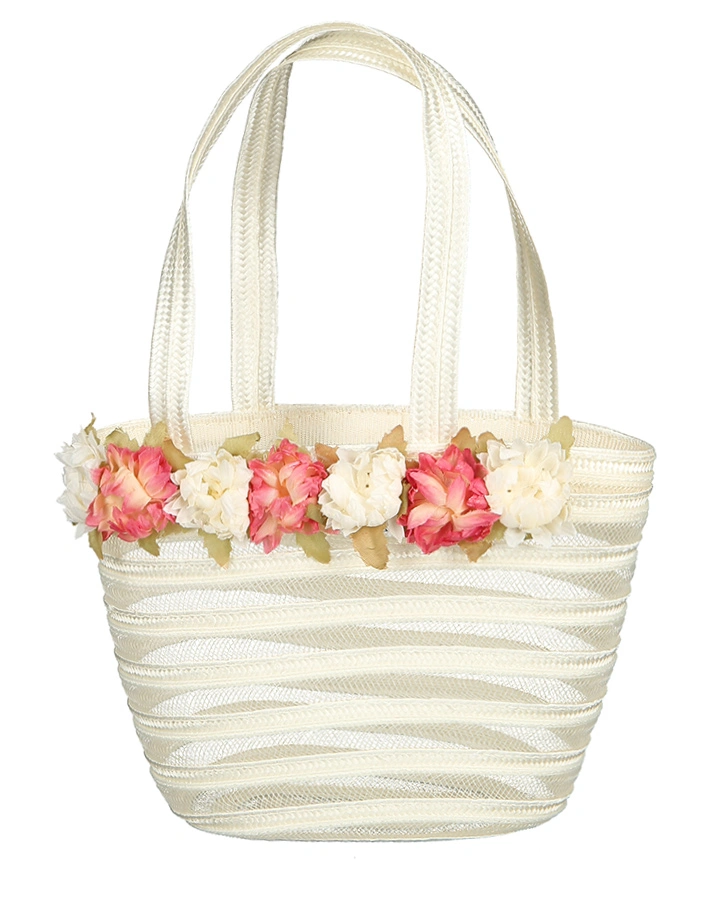 Handtasche BLUMENMÄDCHEN in wollweiß