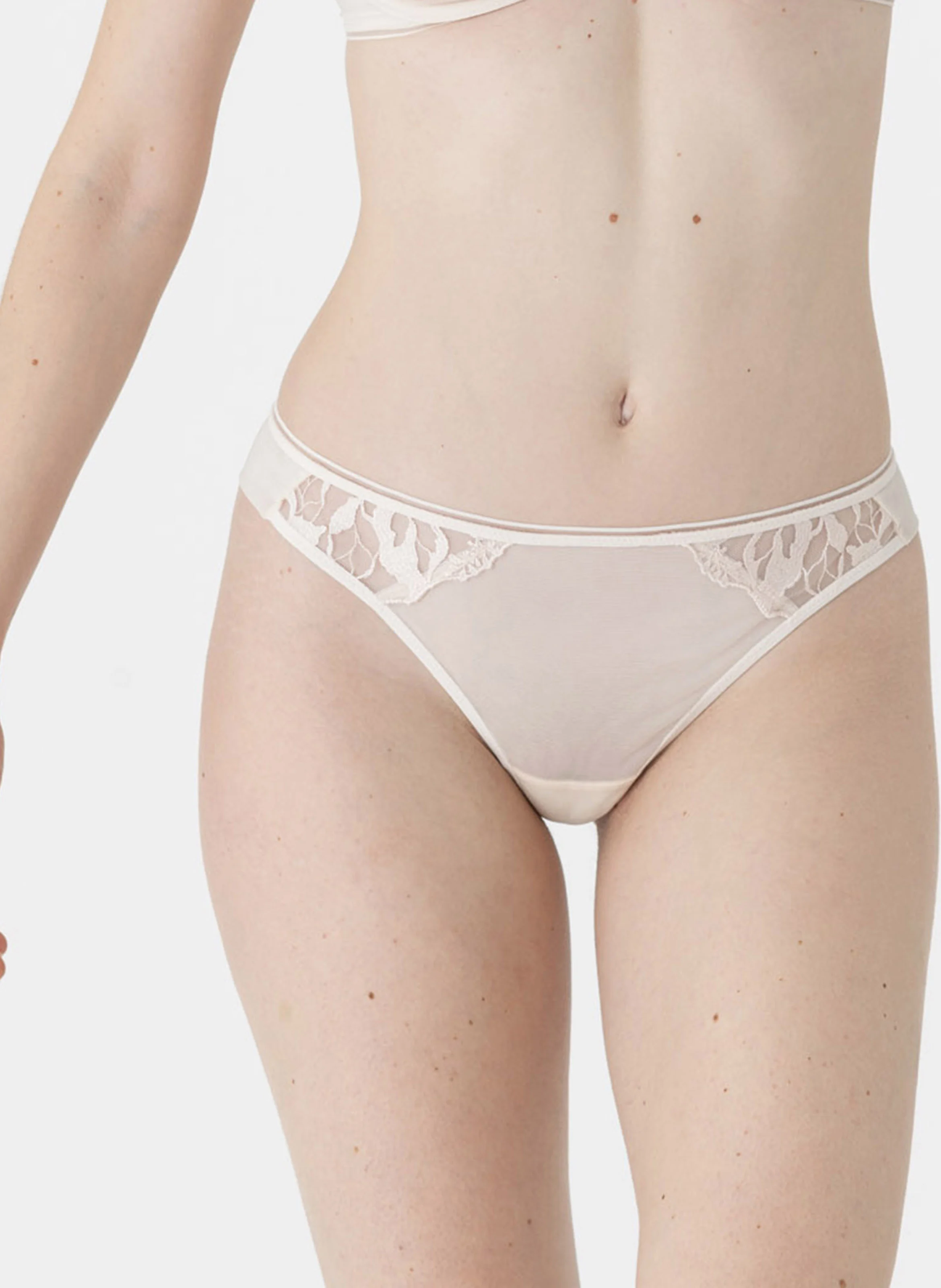 SIN - Tanga brodé| Blanc