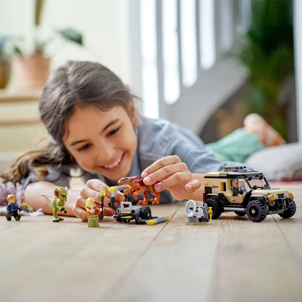 LEGO®JURASSIC WORLD™ 76951 - LE TRANSPORT DU PYRORAPTOR ET DU DILOPHOSAURUS