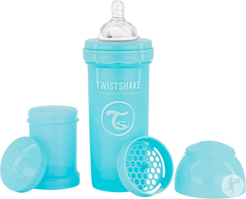 Twistshake Biberon Anti-Colique 260ml Bleu Pastel 1 Pièce