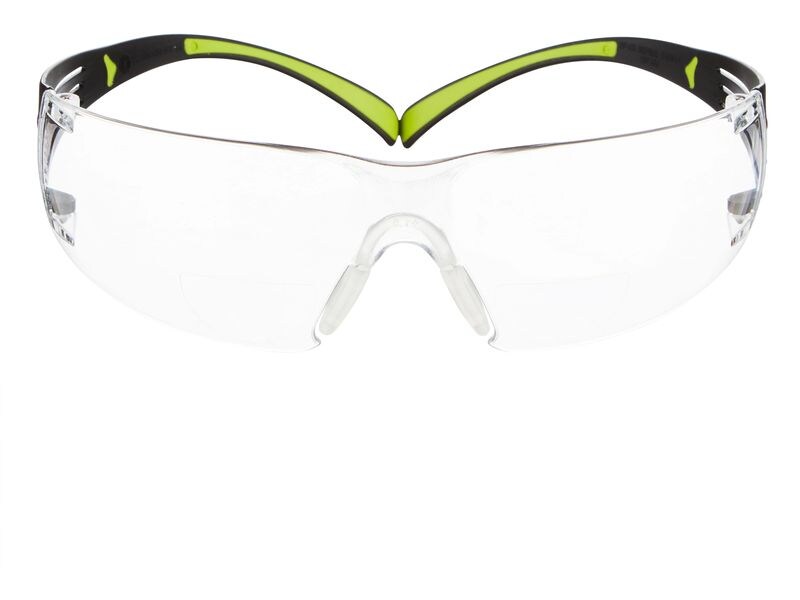 3M Schutzbrille SecureFit 415 mit  1.5 Dioptrie, Transparen Bügelbrille mit Lesebrille SF415 und  1.5 Dioptrie