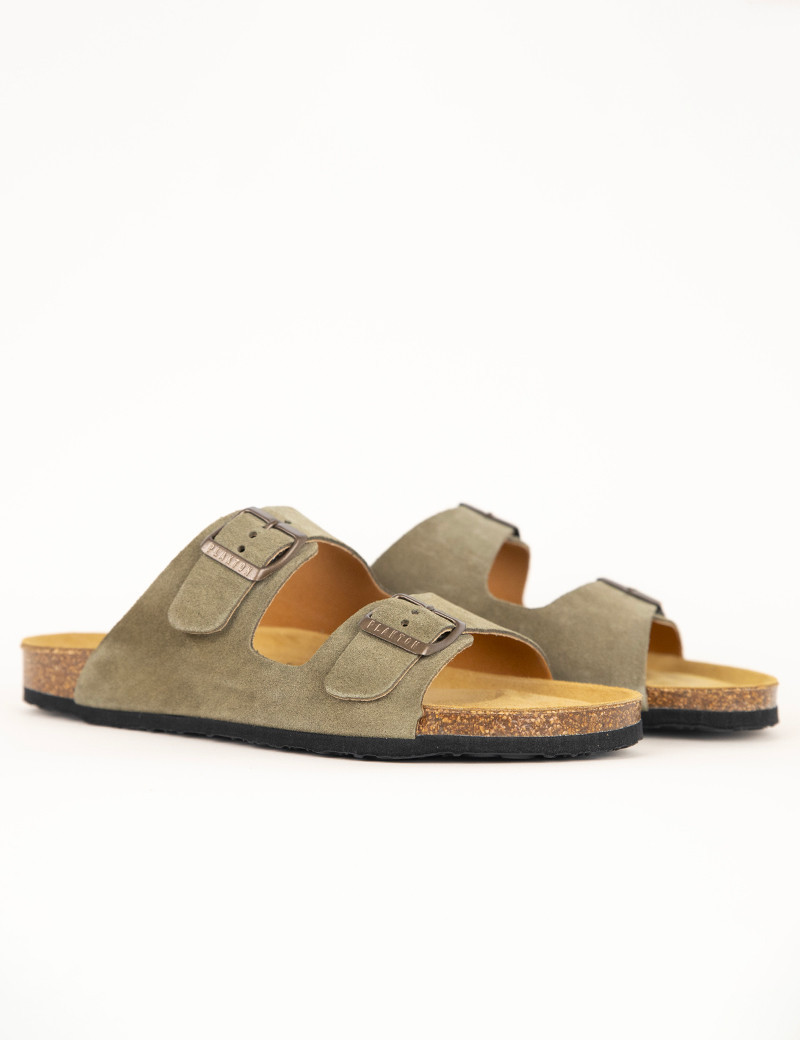 PLAKTON MULES FEMME LAMÉ KAKI CLAIR