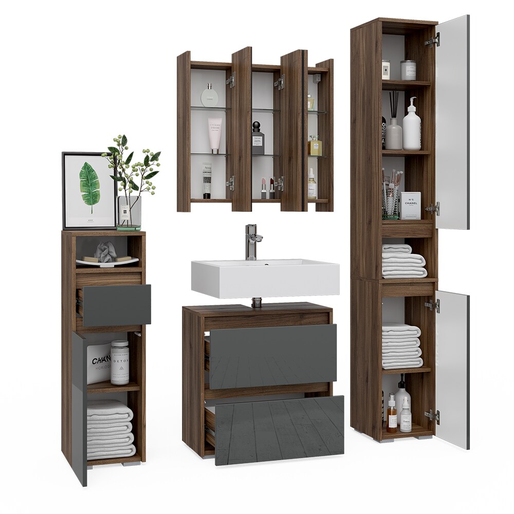 Vicco Badmöbelset Spiegelschrank Unterschrank Midischrank Hochschrank Majest ANT