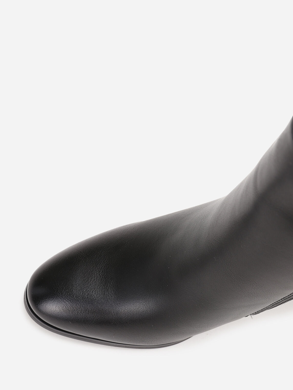 Bottines classiques en simili à talon- Noir
