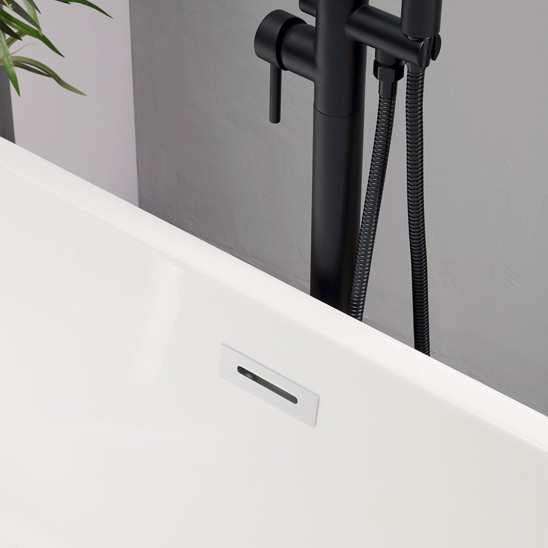 Ovaal bad 150 cm, glanzend wit | Allegra