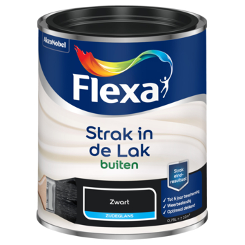 Flexa Strak in de Lak buitenlak zijdeglans zwart 750 ml