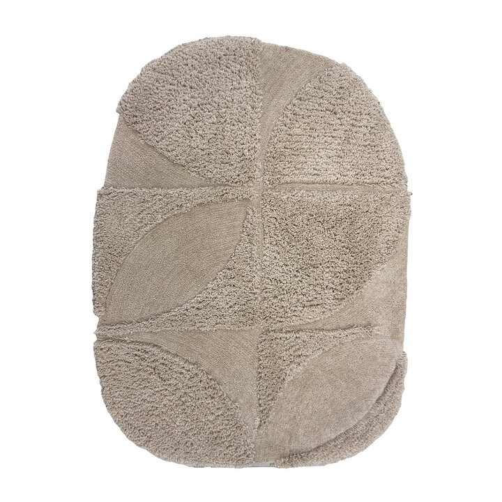 Organisch vloerkleed - Odette Curves Taupe