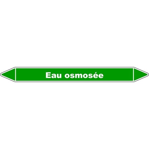 Marqueur de Tuyauterie - Eau Osmosée - NFX 08-105 - Vinyle Laminé