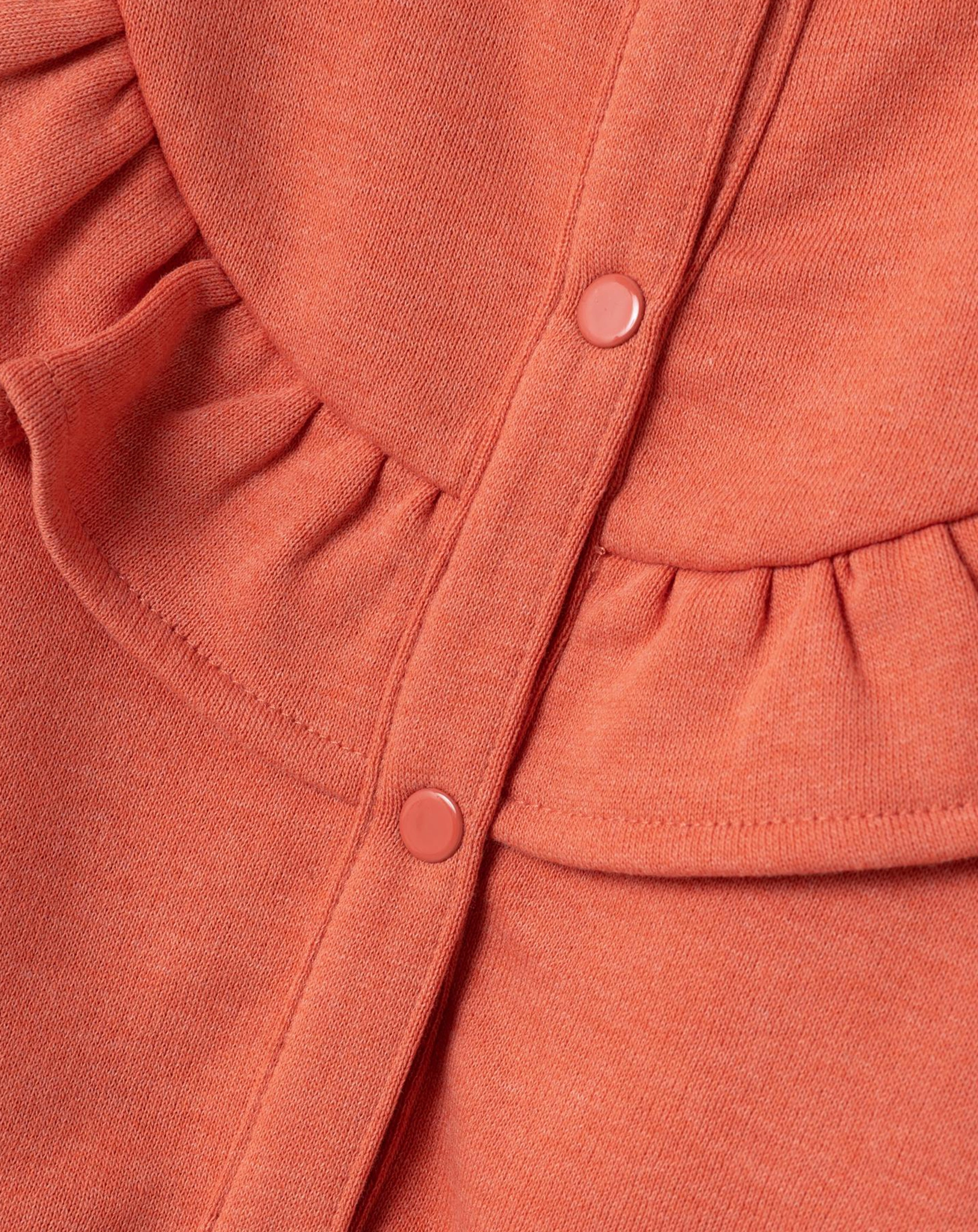 Strickjacke RÜSCHEN in burnt sienna
